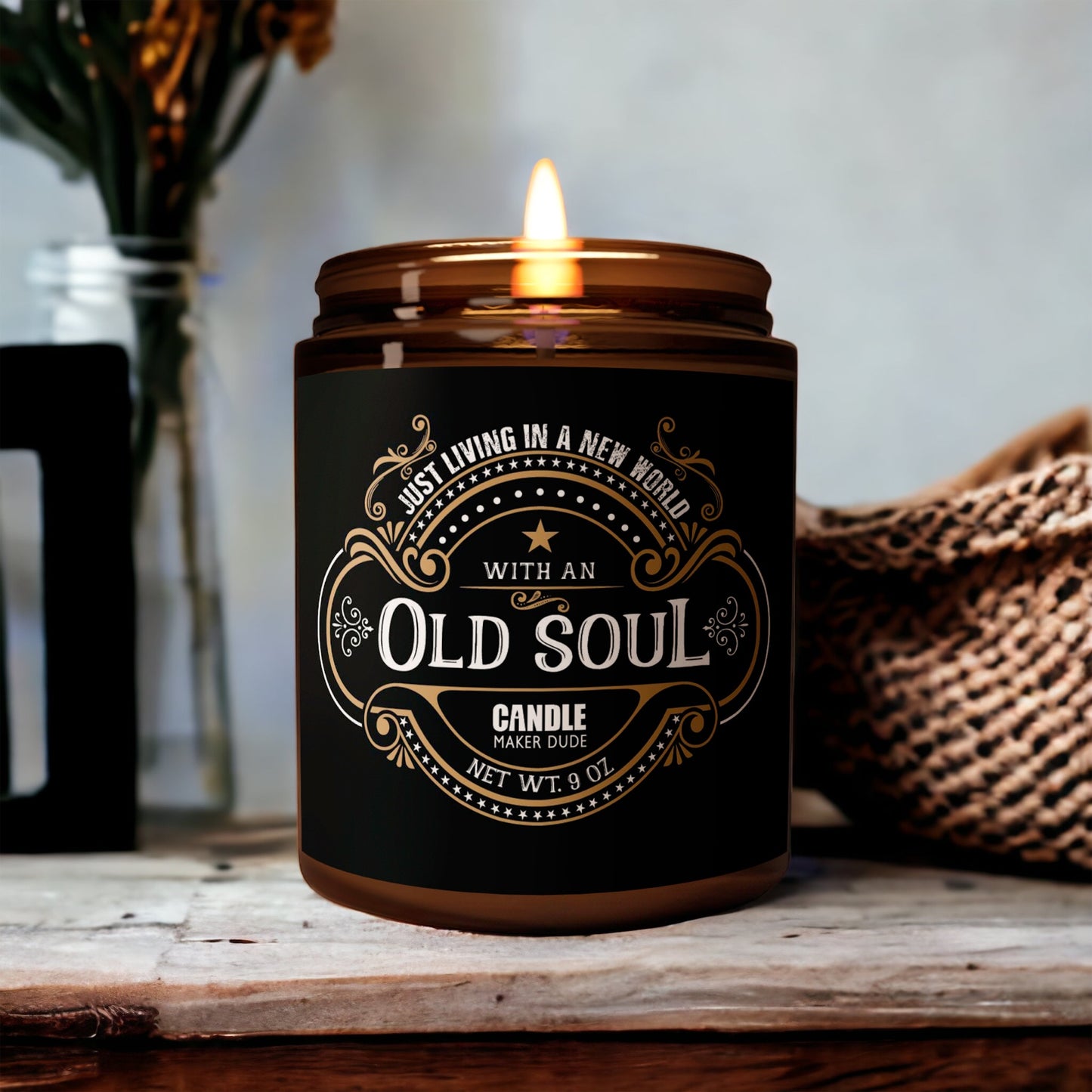 Living In A New World With An Old Soul Candle, Rich Men North of Richmond, Home Decor And Gift