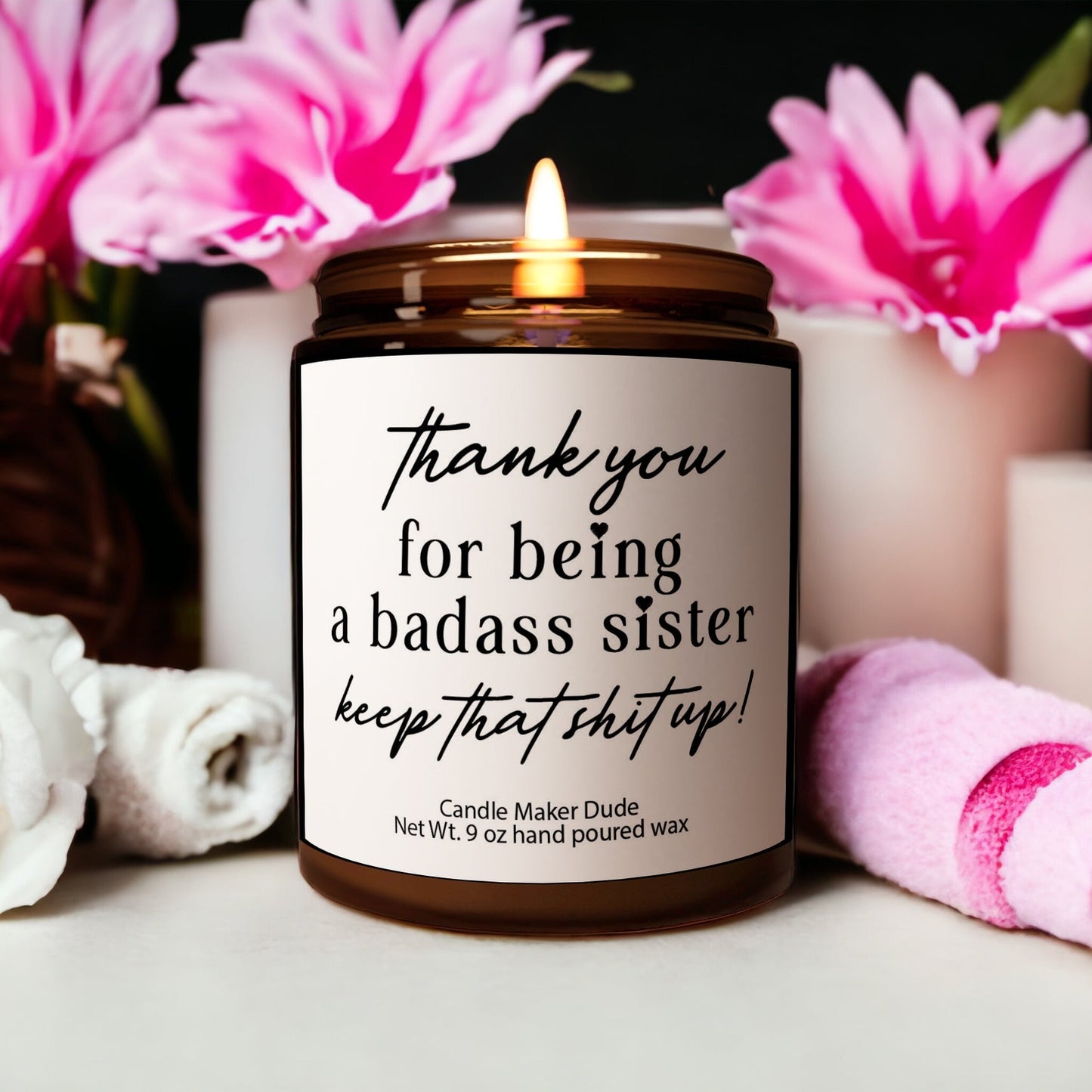 a candle that is sitting on a table