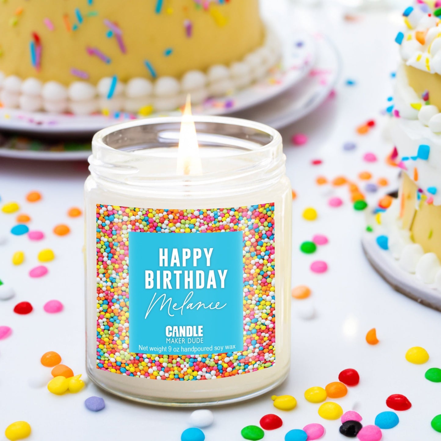 Personalized Happy Birthday Candle, Gift For Her, Gift For Bestie, Gift Basket Idea
