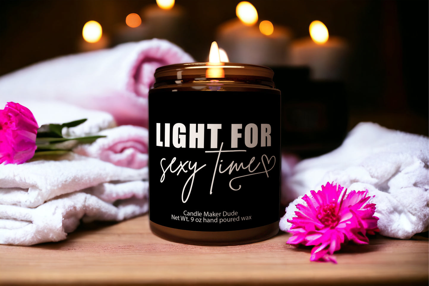 a candle that is sitting on a table