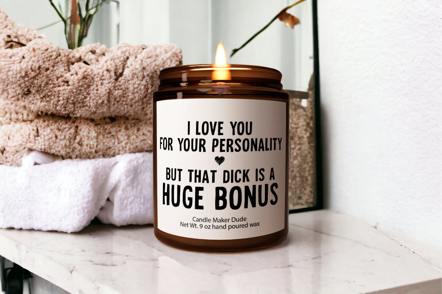 I love you for personality, gift for him, boyfriend gifts, gifts for men, gift for husband, funny gifts for him, Valentines day gifts