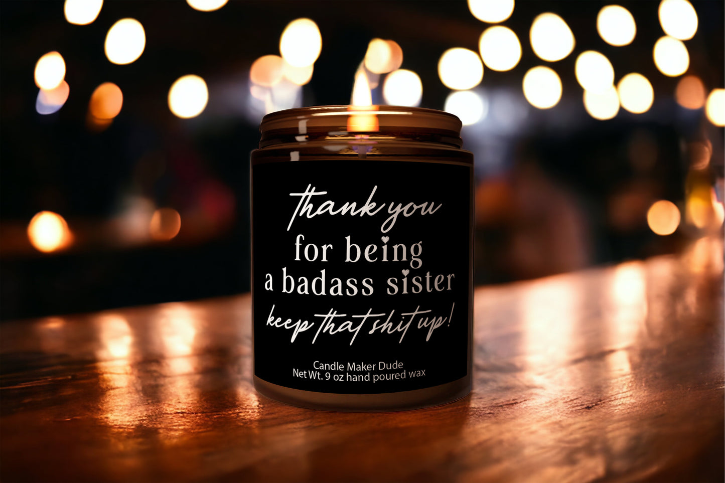 a candle that is sitting on a table