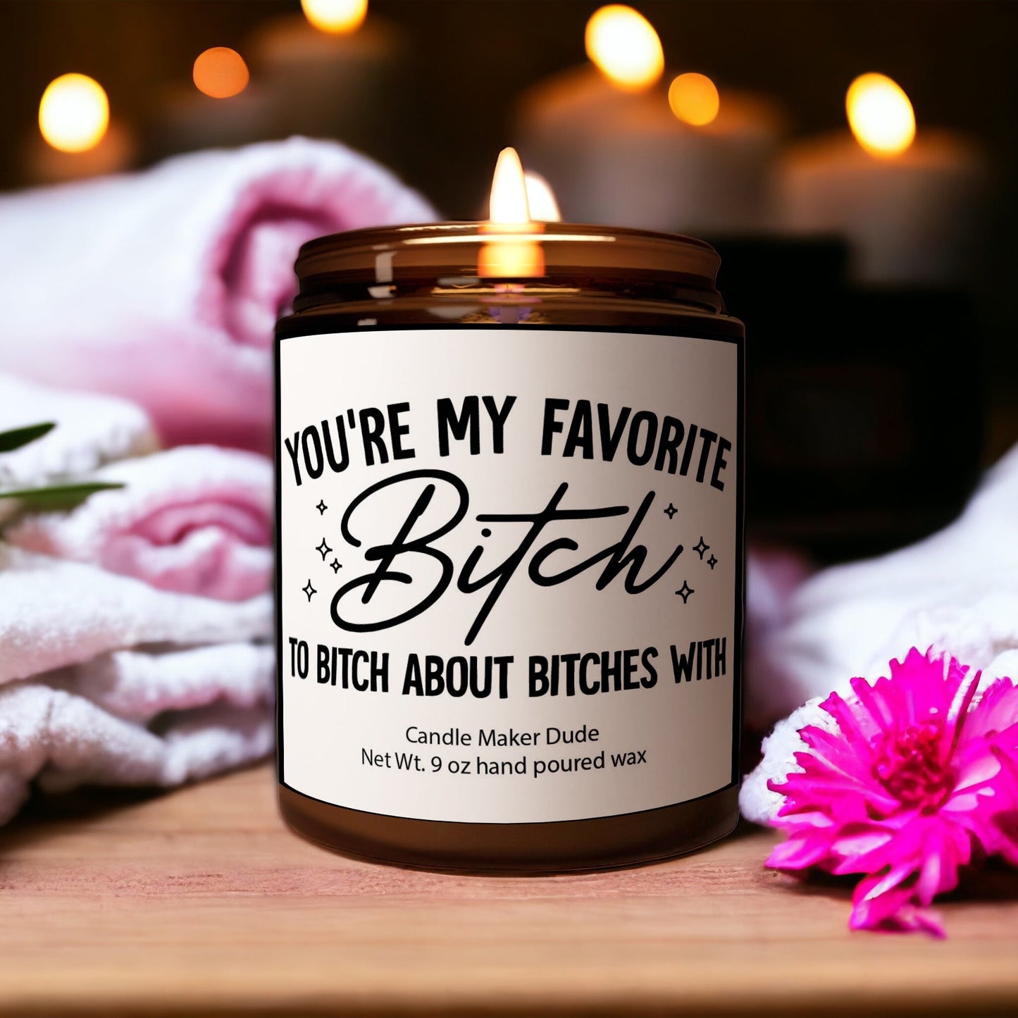 a candle that is sitting on a table