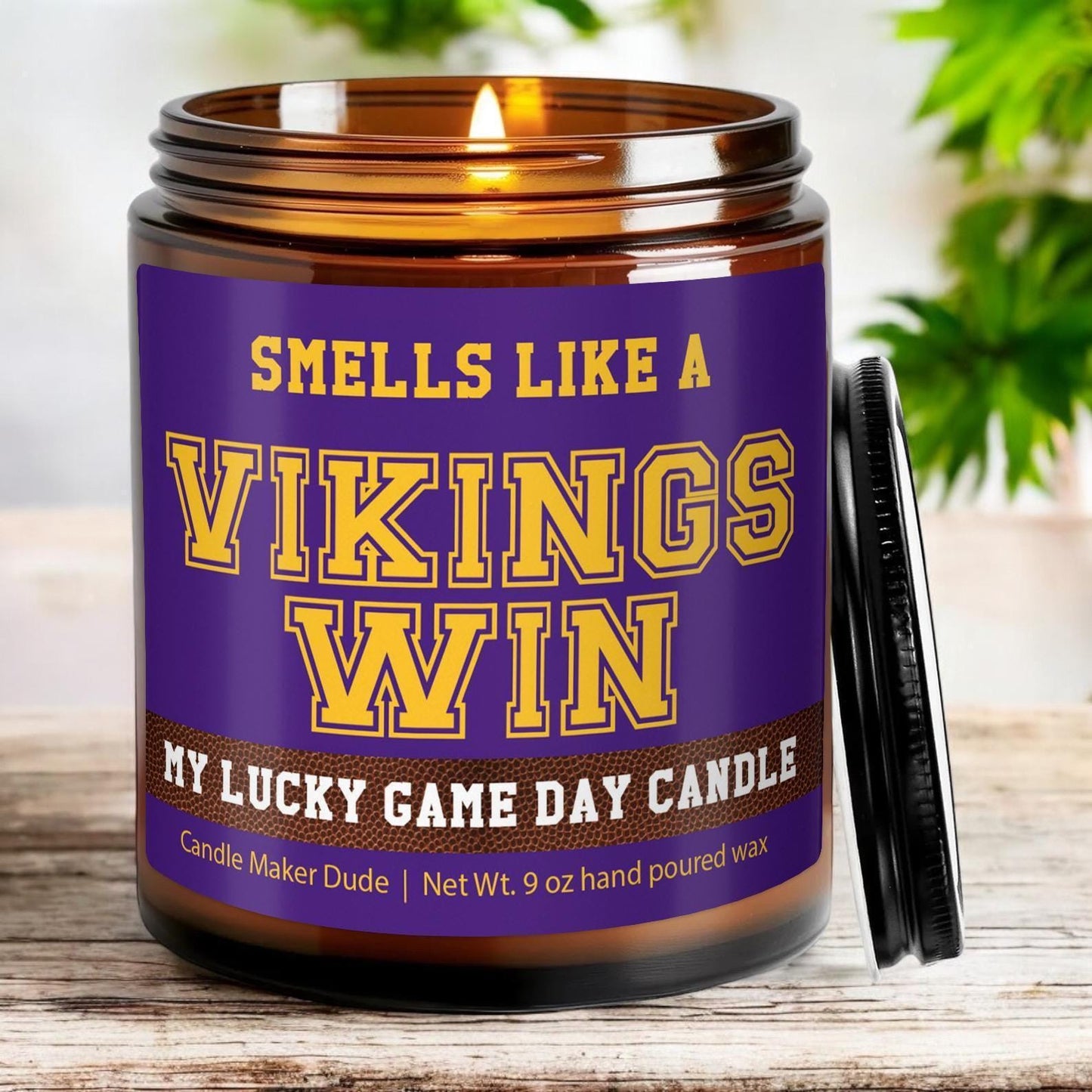 Smells Like a Vikings Win Candle, Minnesota Vikings Candle, Game Day Decor, Funny Vikings Fan Gift, Lucky Vikings Candle