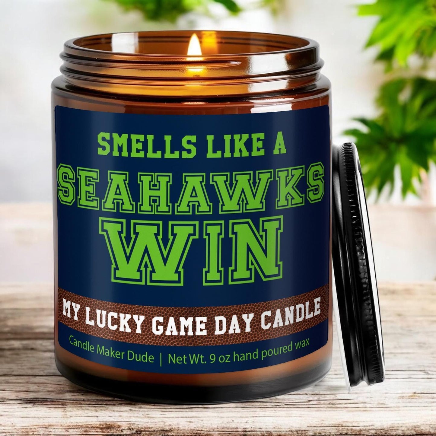 Smells Like a Seahawks Win Candle, Seattle Seahawks Candle, Game Day Decor, Funny Seahawks Fan Gift, Lucky Seahawks Candle