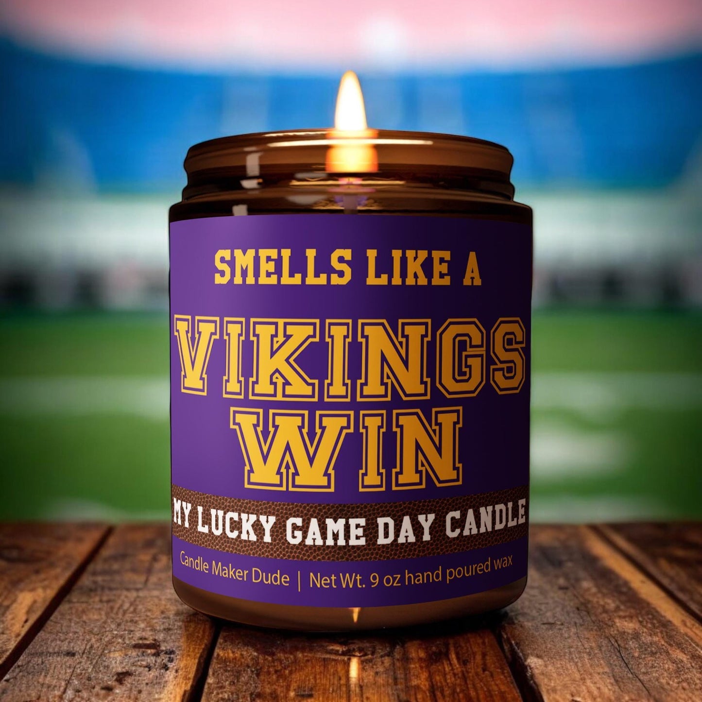 Smells Like a Vikings Win Candle, Minnesota Vikings Candle, Game Day Decor, Funny Vikings Fan Gift, Lucky Vikings Candle