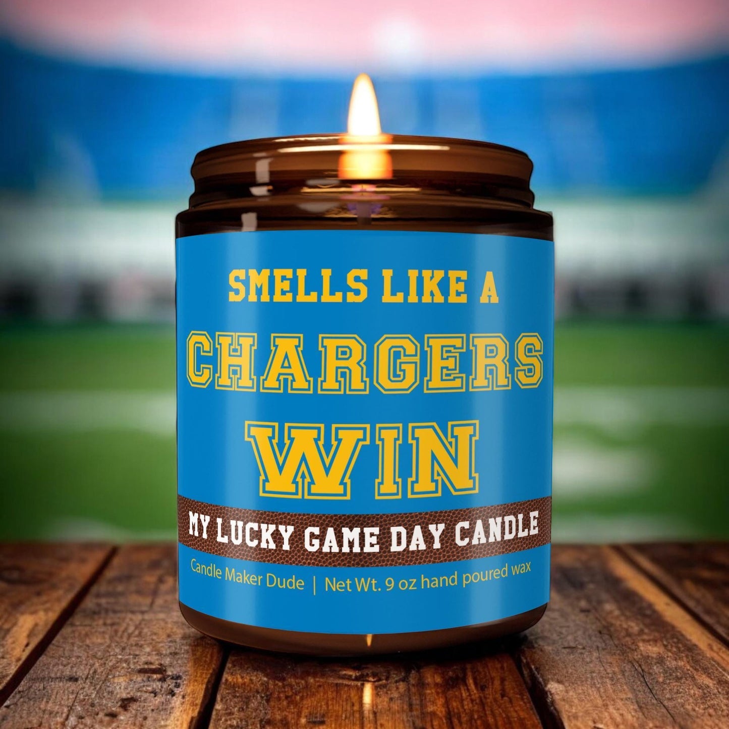 Smells Like a Chargers Win Candle, Los Angeles Chargers Candle, Game Day Decor, Funny Chargers Fan Gift, Lucky Chargers Candle