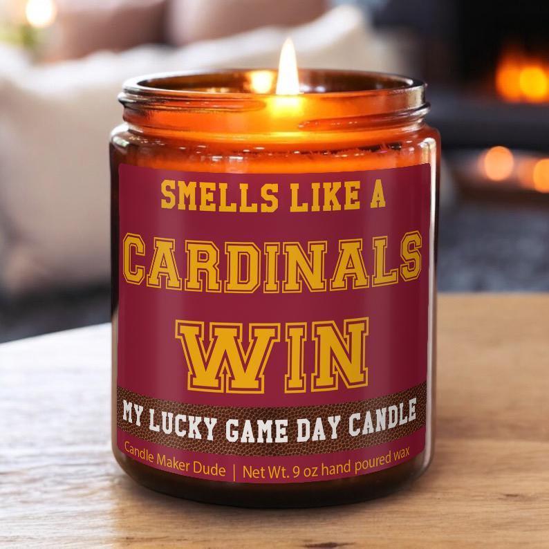 Smells Like a Cardinals Win Candle, Arizona Cardinals Candle, Game Day Decor, Funny Cardinals Fan Gift, Lucky Cardinals Candle