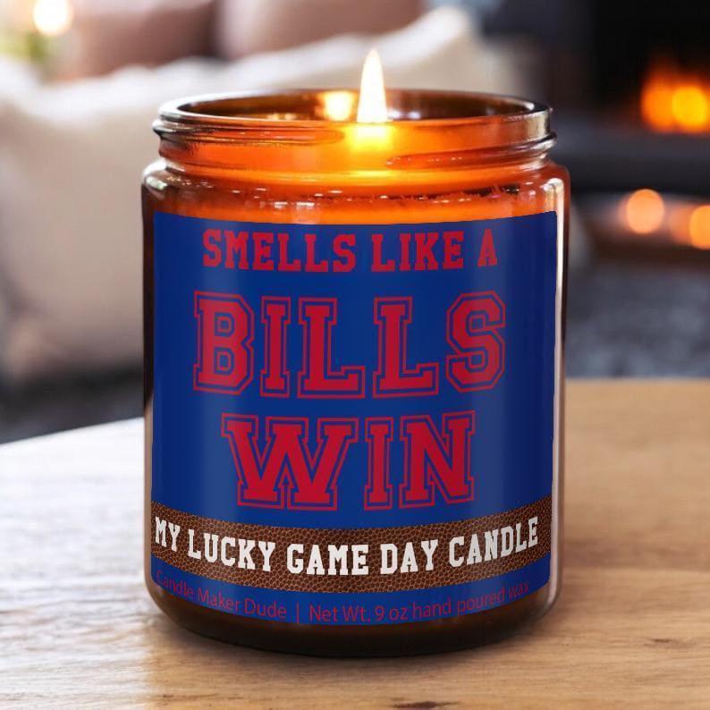 Smells Like a Bills Win Candle, Buffalo Bills Candle, Game Day Decor, Funny Bills Fan Gift, Lucky Bills Candle
