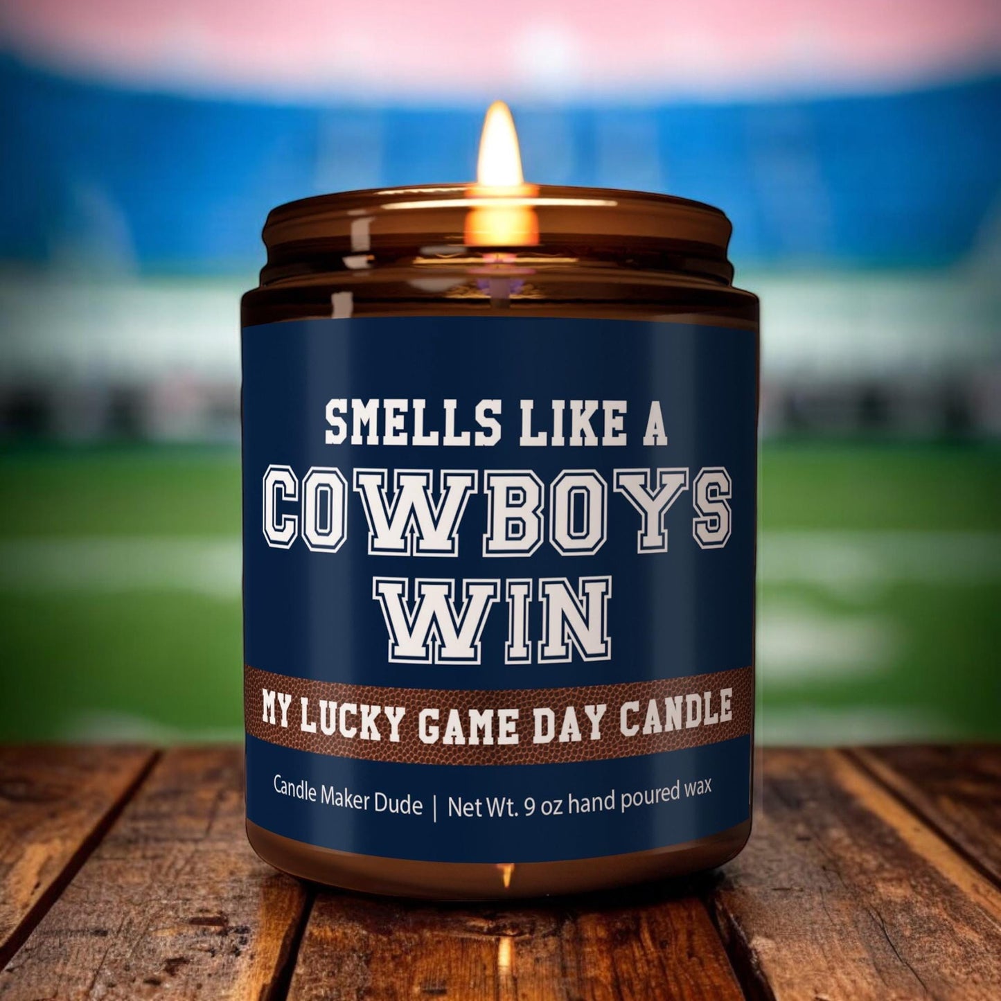 Smells Like a Cowboys Win, Dallas Cowboys Lucky Game Day Candle, Football Candle, NFL Fans Gift, Game Day Decor, Sport Themed Candle