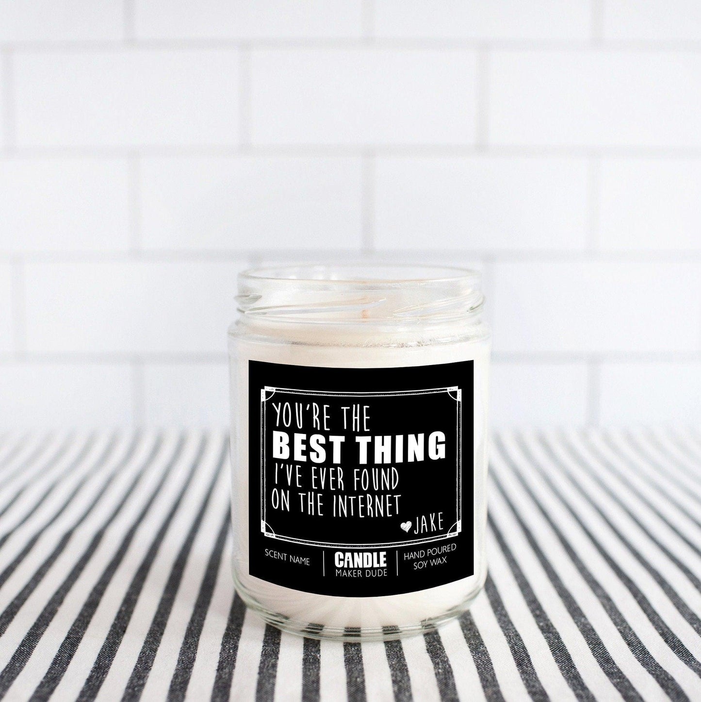 Best Thing On The Internet Candle, Boyfriend Gift, Gifts For Husband, Anniversary Gift For Him, Gifts For Her, Funny Candles