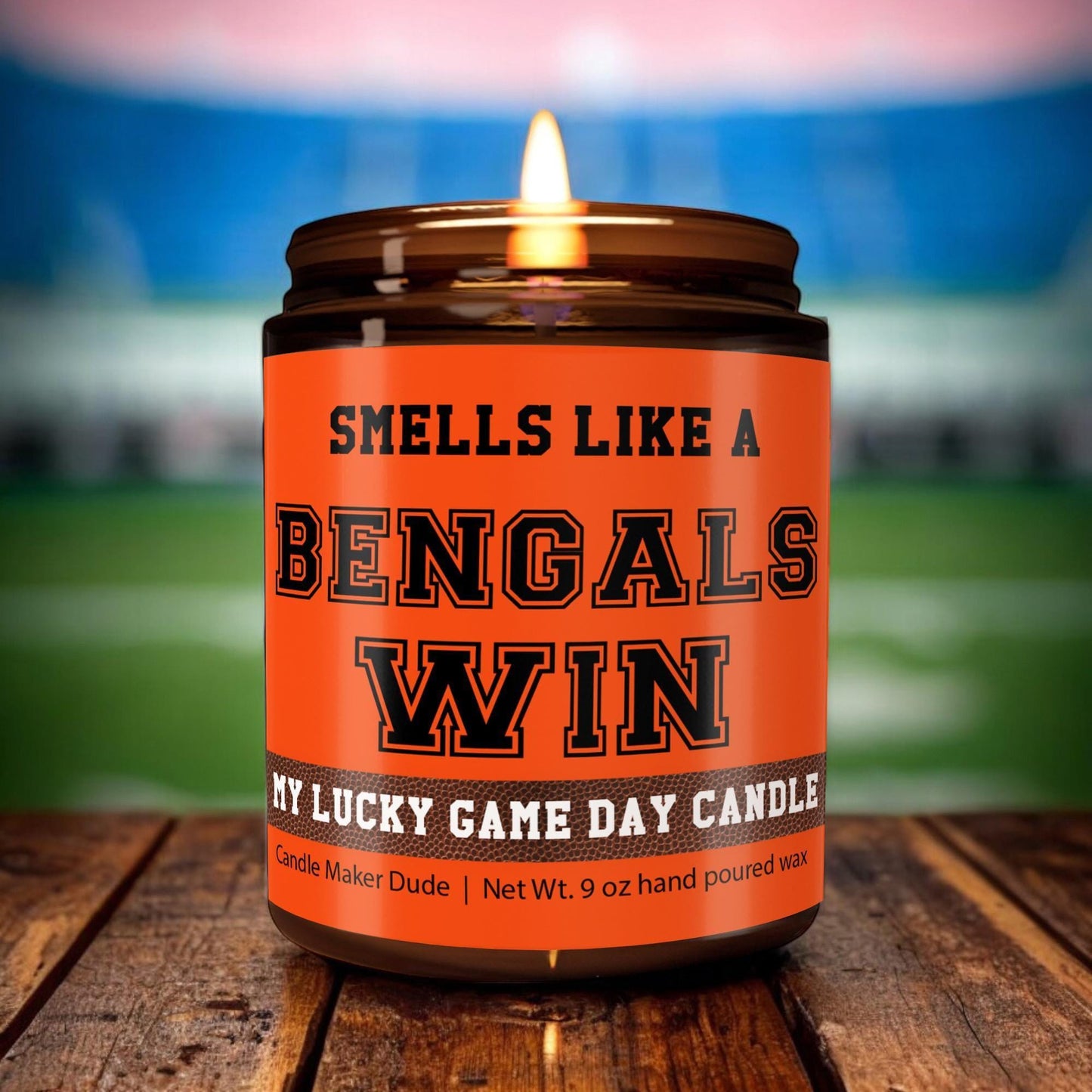 Smells Like a Bengals Win Candle, Cincinnati Bengals Candle, Game Day Decor, Funny Bengals Fan Gift, Lucky Bengals Candle