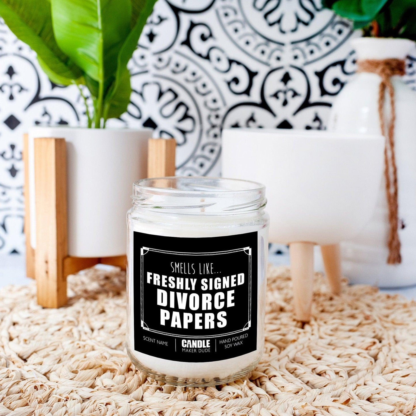 Funny Divorce Candle Gift, Smells Like Freshly Signed Divorce Papers, Scented Personalized Candles