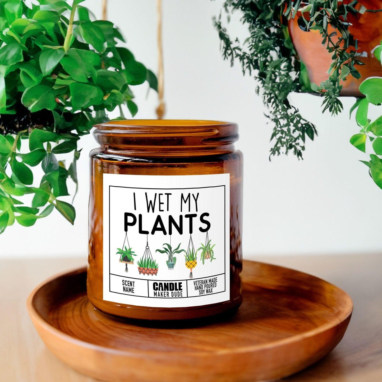 Funny Plant Lover Candle, I Wet My Plants, Plant Lady Gift, Gift Ideas For Her, Bestie Gifts For Birthday, Housewarming Gift and Home Decor