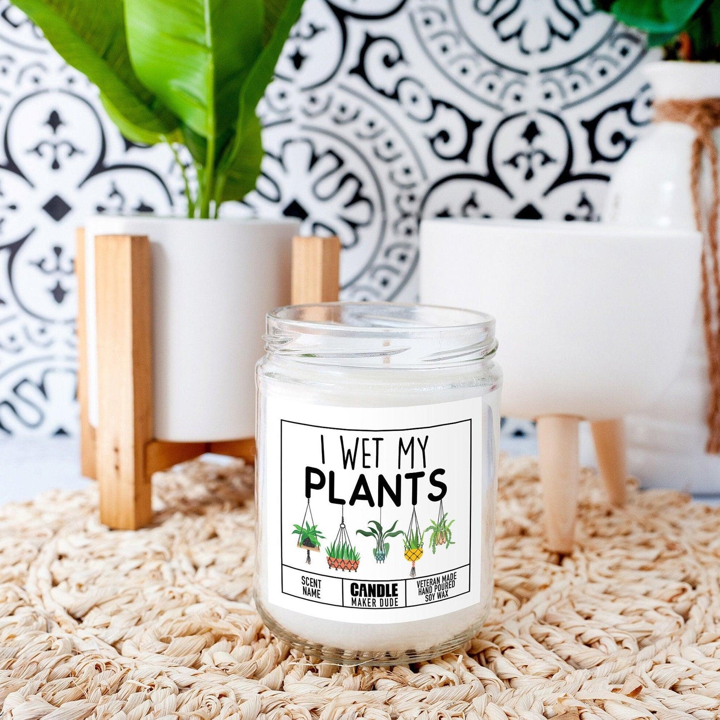 Funny Plant Lover Candle, I Wet My Plants, Plant Lady Gift, Gift Ideas For Her, Bestie Gifts For Birthday, Housewarming Gift and Home Decor