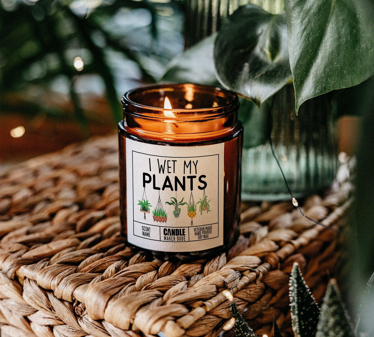 Funny Plant Lover Candle, I Wet My Plants, Plant Lady Gift, Gift Ideas For Her, Bestie Gifts For Birthday, Housewarming Gift and Home Decor