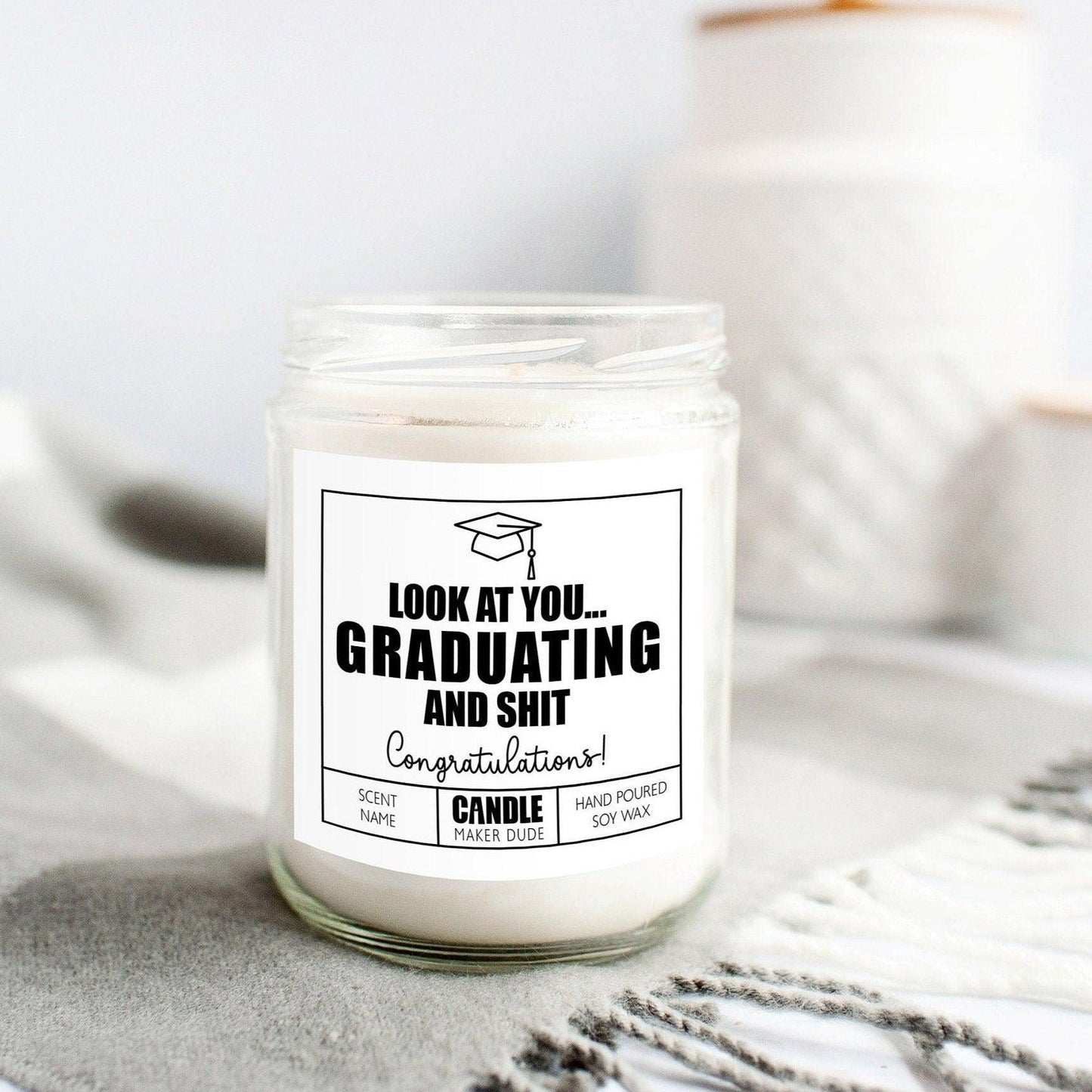 Graduation Candle Gift, Funny Grad Gift for Her, Best Friend Gift, High School Graduation, College Graduation, Gift for him