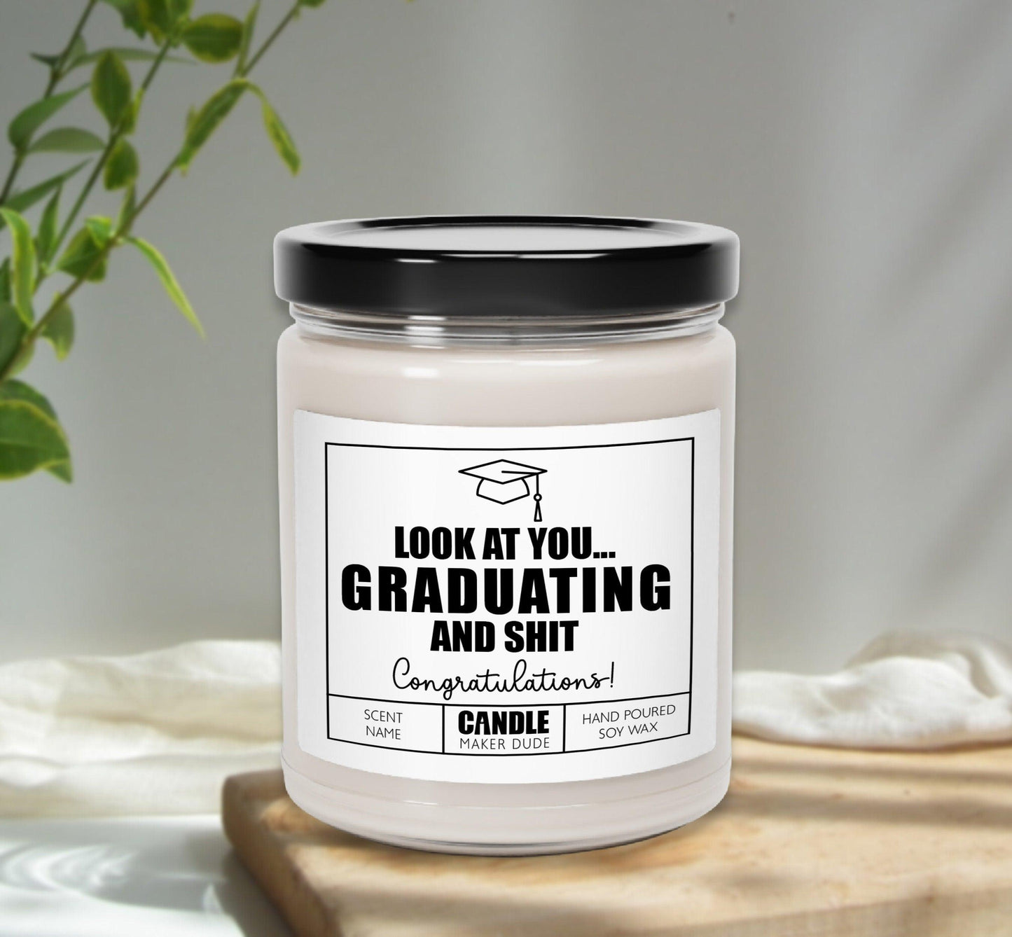 Graduation Candle Gift, Funny Grad Gift for Her, Best Friend Gift, High School Graduation, College Graduation, Gift for him