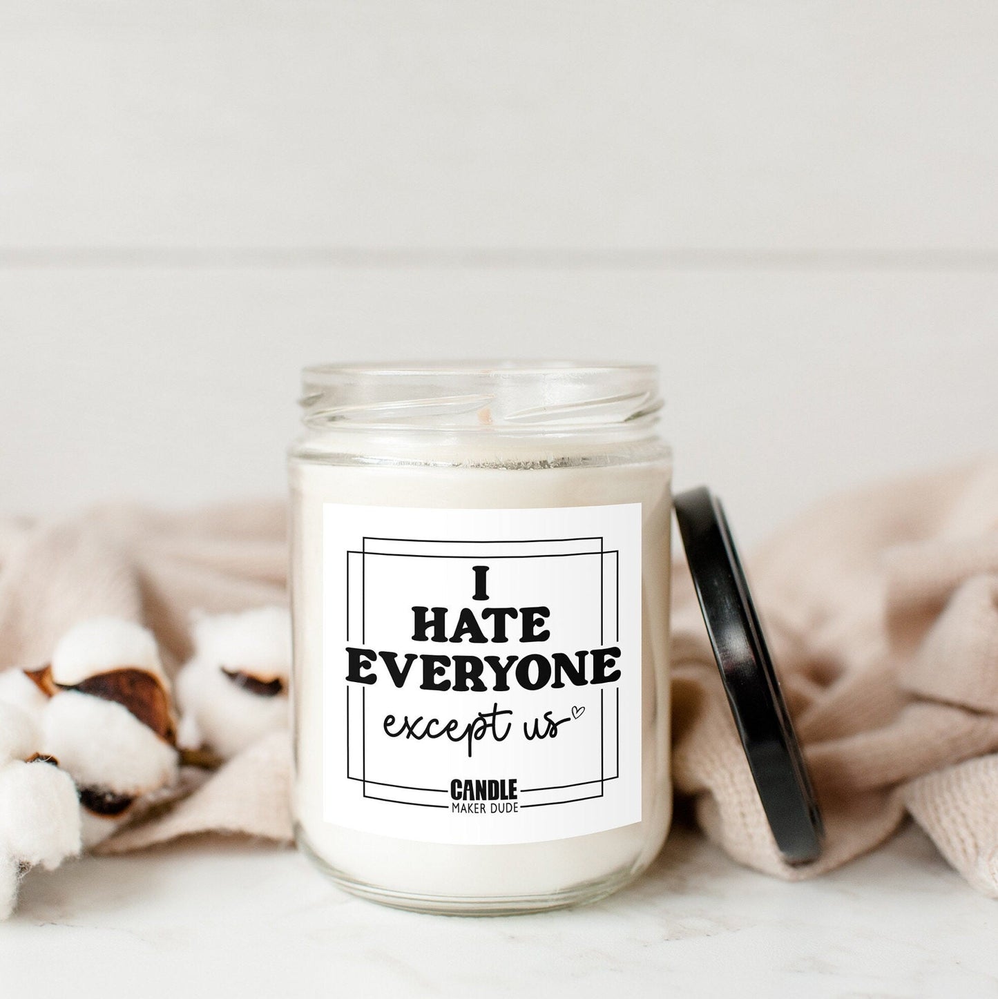 I Hate Everyone But Us Funny Candle For Friend, Best Friend Gift Ideas, Best Friends Forever