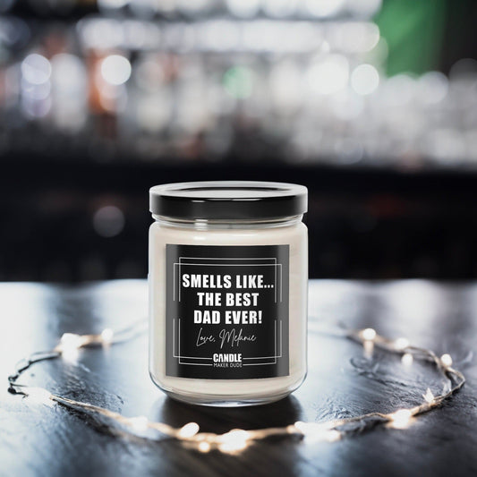 Personalized Father's Day Candle Gift, Smells Like The Best Dad Ever Funny Candle Gift Ideas