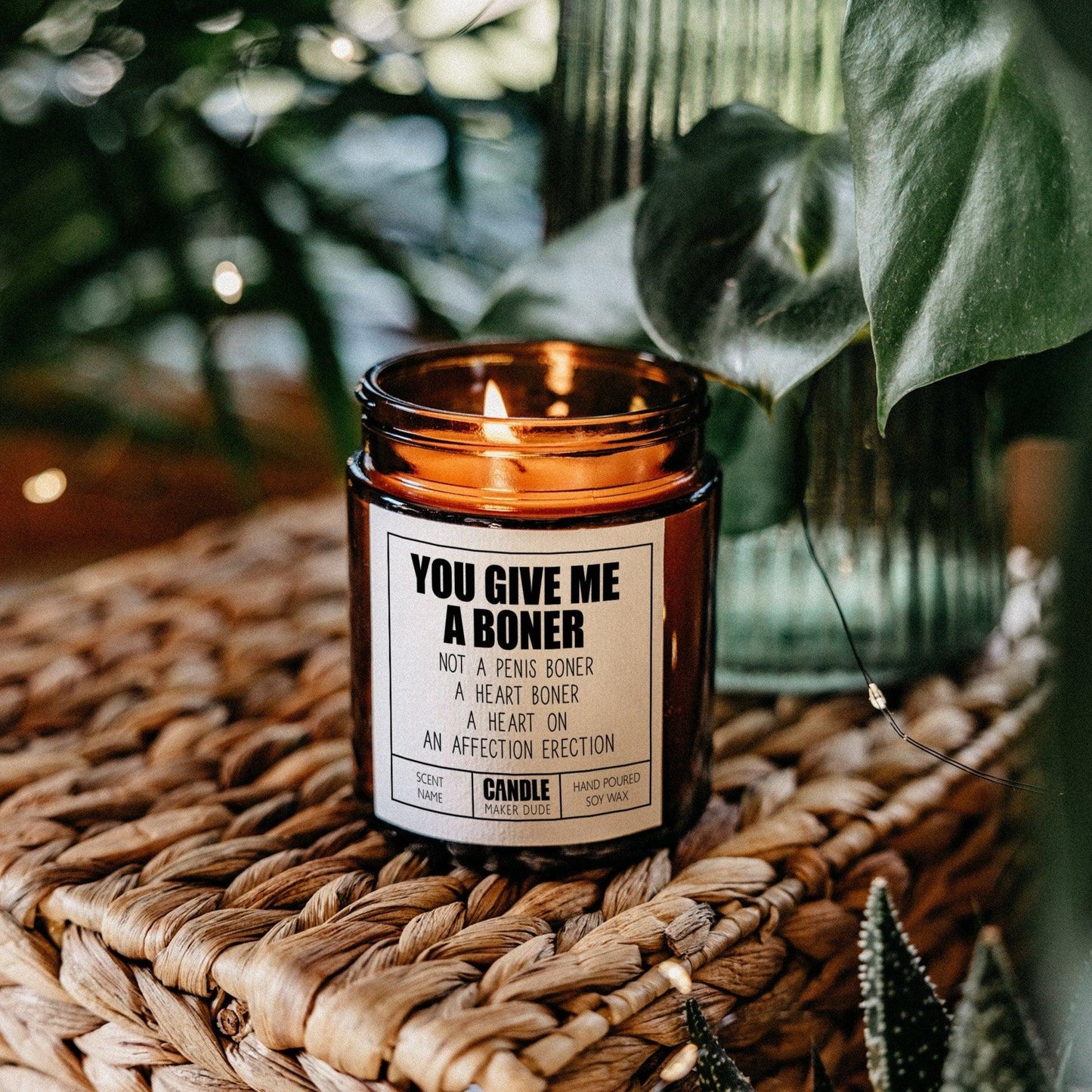 You Give Me A Boner Scented Candle, Funny Gifts For Women, Gift For Wife or Girlfriend