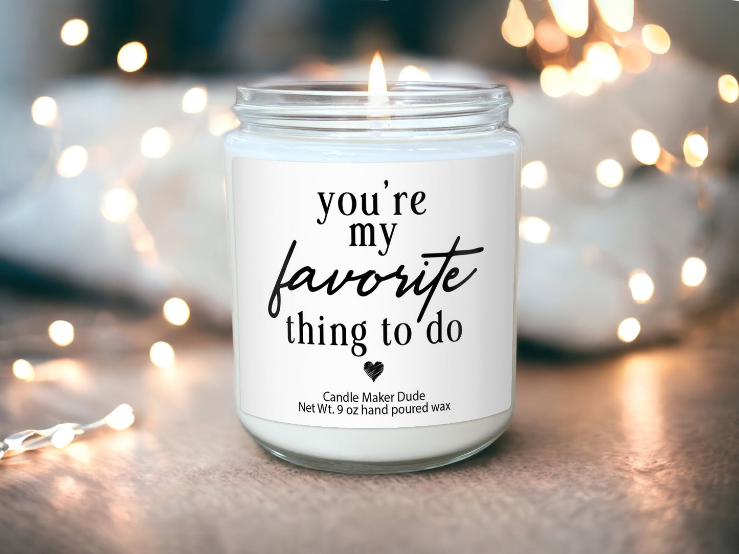 Favorite Thing To Do Funny Candle, Anniversary Gifts, Birthday Gift For Him, Gift For Boyfriend Girlfriend, Valentines Gift