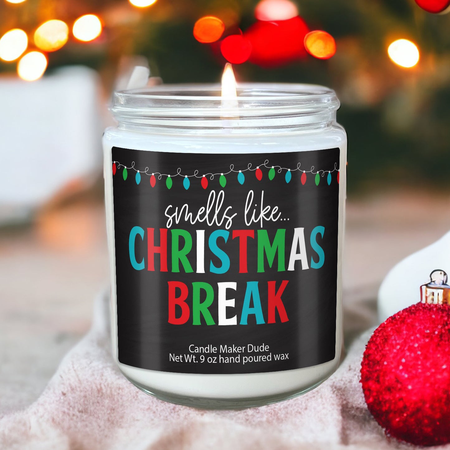 Teacher Appreciation Gift Christmas Gift For Teacher Smells Like Christmas Break Best Holiday Teacher Gift Christmas Candles