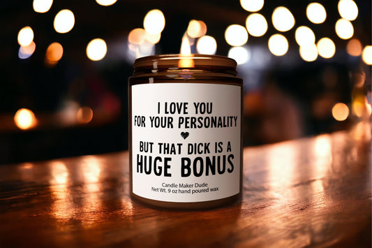 I love you for personality, gift for him, boyfriend gifts, gifts for men, gift for husband, funny gifts for him, Valentines day gifts