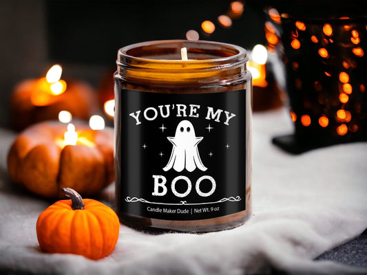 You're My Boo Halloween candle, Fall candle decor, Halloween decor, Cute candles, fall scented candles gift funny candles for him or her