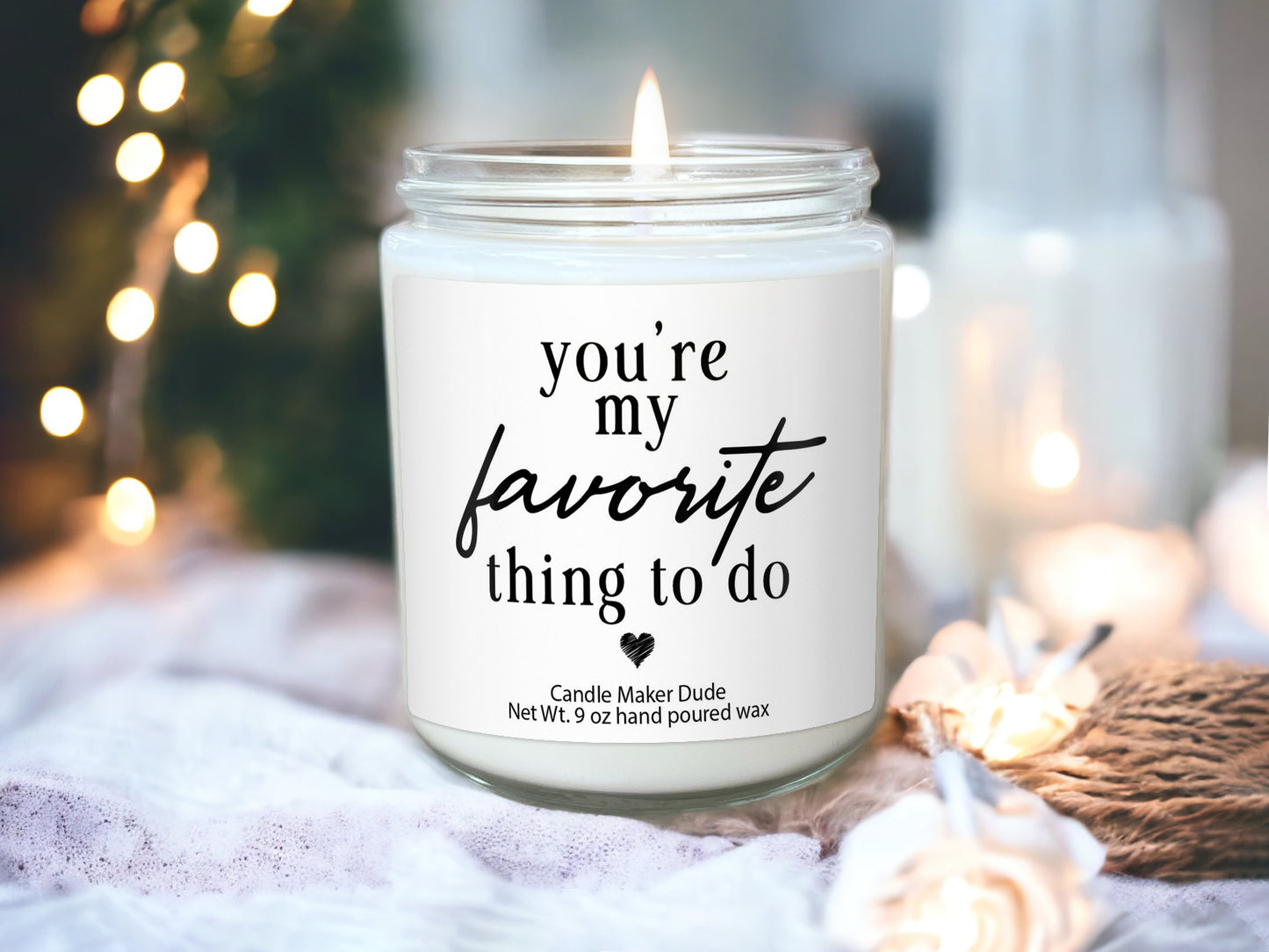 Favorite Thing To Do Funny Candle, Anniversary Gifts, Birthday Gift For Him, Gift For Boyfriend Girlfriend, Valentines Gift